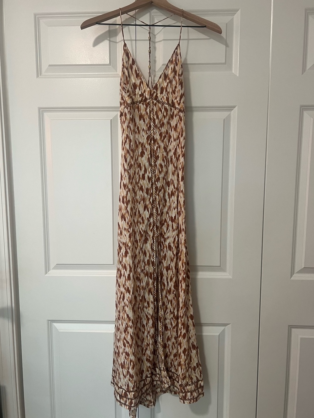 Aerie Brown and White Patterned Dress/Cover Up